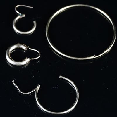 14k Yellow Gold Elegant Hoop Earrings Set Of 4 | 1.1g