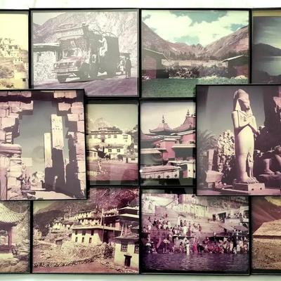 Set of 14 Framed Vintage Worldwide Architectural & Cultural Photographs #1