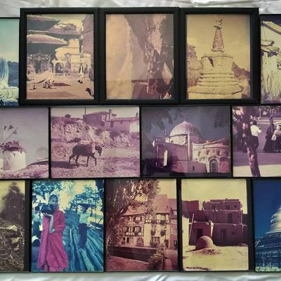 Set of 14 Framed Vintage Worldwide Architectural & Cultural Photographs #2