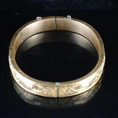 Vintage Hayward 12k Gold Filled Cuff Bracelet | Signed Walter E. Hayward Estate | Victorian Style