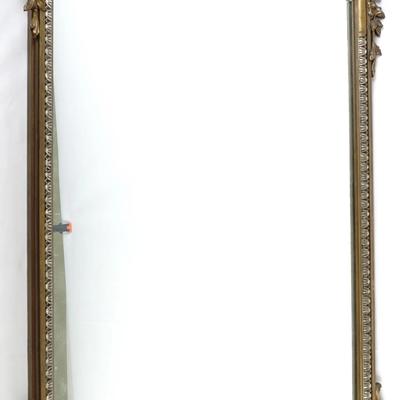 Ornate Mid-Century Painted Resin Wall Mirror with Gilt Details