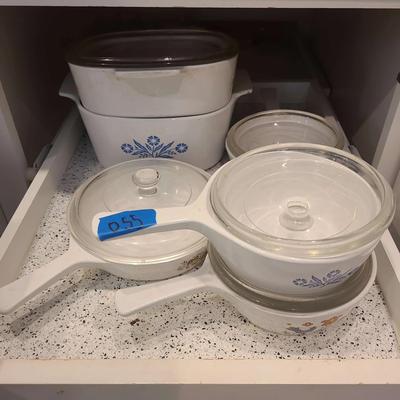 Corning Ware Vintage Dishes & Sauce Pan Assortment