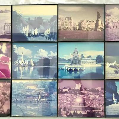 Set of 12 Framed Vintage Worldwide Architectural & Cultural Photographs