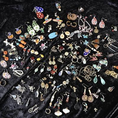 Gold and Silver Tone Fashion Earrings Large Assortment