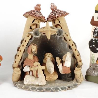 Hand-Painted Peruvian Folk Art Nativity Scenes