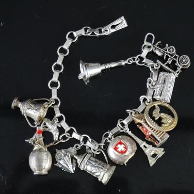 Sterling Silver Charm 5" Bracelet | 34.4g