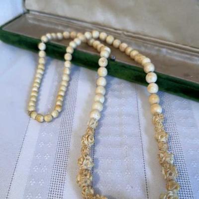 Carved Bone Necklace 
