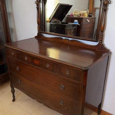 Antique Dresser Tilting Mirror 