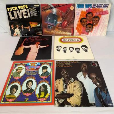 Vintage Soul & Motown Vinyl Collection - 7 LP Lot (Four Tops, Temptations, Spinners & More)