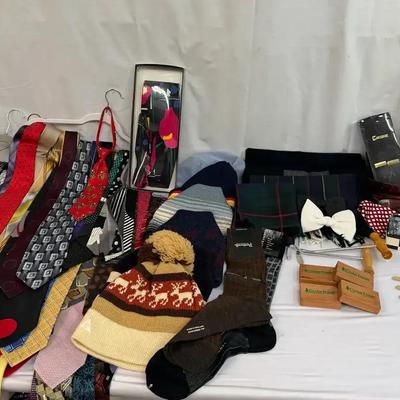 Massive Men’s Accessory Lot | Silk Ties, Pantherella Socks, Cedar Fresh, Belts