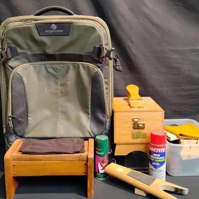 Vintage Shoe Care & Travel Lot - Griffin Shinemaster, Eagle Creek Bag & More