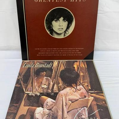 Linda Ronstadt Vinyl LP Lot (2) – Greatest Hits & Simple Dreams – Original Pressings 