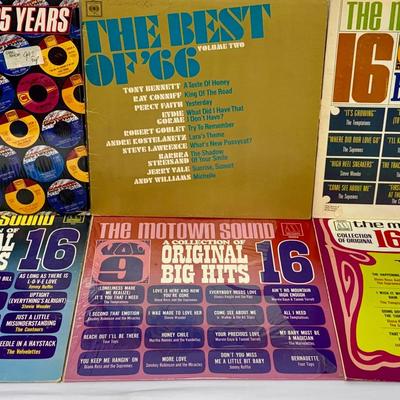 Motown Vinyl Compilation Lot (7 LPs) – Original Big Hits Vols 5, 6, 9, 10 + Best of ’66 + 25 #1 Hits