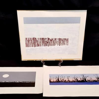 3 Nancy Lauderbaugh Signed Prints - Winter Landscapes