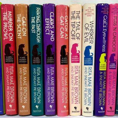 Rita Mae Brown “Sneaky Pie Brown” Mrs. Murphy Mysteries – 11 HC/DJ Lot – Signed Copy Included