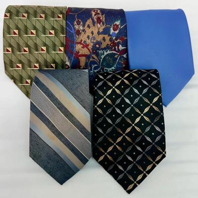 (5) Men’s Ties / Silk / Silk Blend / Polyester