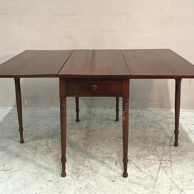 Antique Solid Cherry Dropleaf Table 