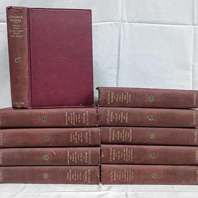 Rudyard Kipling’s Works – Collier “Sahib Edition” Complete 10-Volume Set (Illustrated)