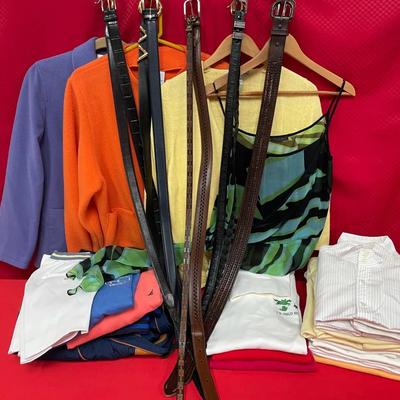 Assortment Of Women’s Riding Tops, Vintage Clothing, Belts And Men’s 