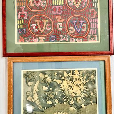 Mola Textile Artwork And Abstract Tie Dye Textile 