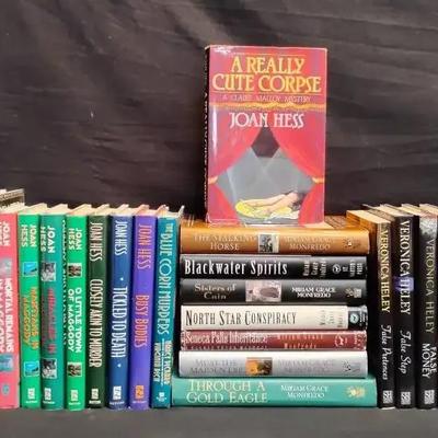 22 Mystery Novels: Joan Hess & Miriam Grace Monfredo SIGNED 1st Eds
