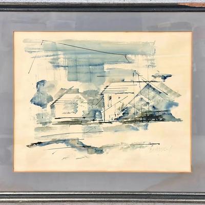Alfred Birdsey Abstract Watercolor