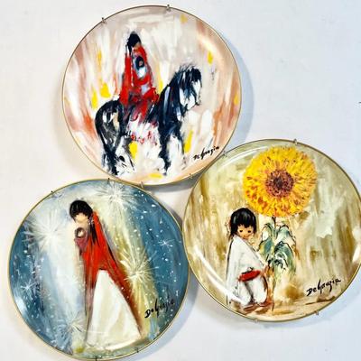 DeGrazia Limited Edition Collector’s Plates - “Morning Ride”, “Navajo Madonna” And “Sunflower Boy” 