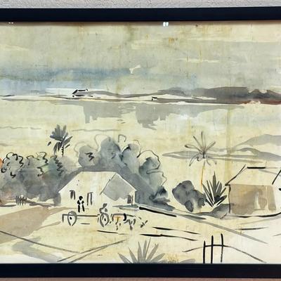 Original Watercolor Landscape by Alfred Birdsey