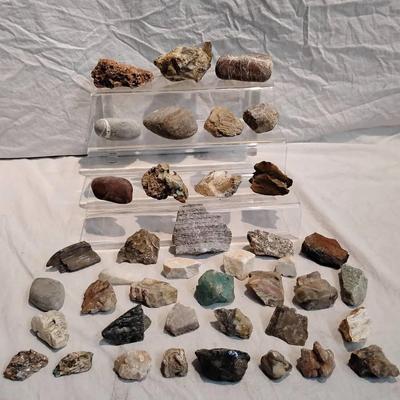 Raw Minerals, Crystals, & Worked Stone (80+ Pcs)