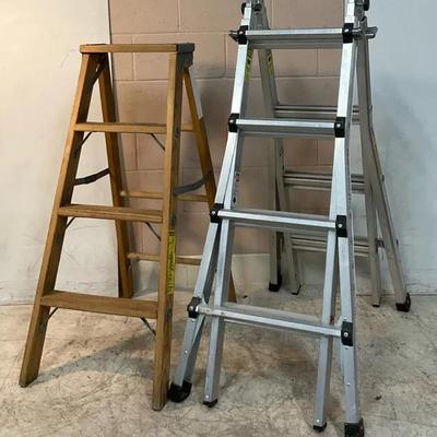 Cosco World’s Greatest Ladder & Vintage Wooden Ladder 