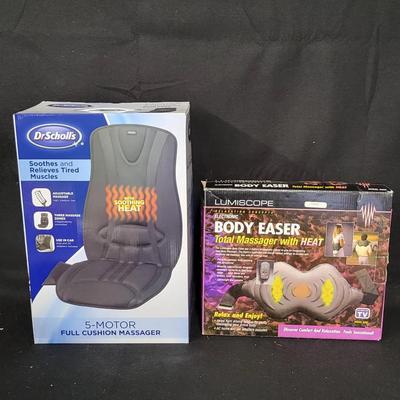 Dr. Scholl's 5-Motor Full Cushion Massager & Lumiscope Body Easer
