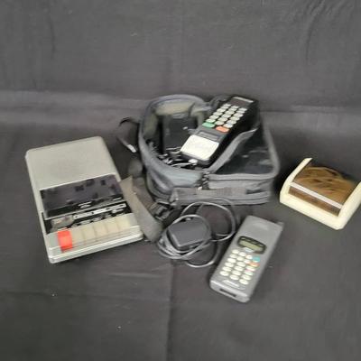 Shintom Bag Phone, Motorola Cell Phone, Radio Shack Cassette Player