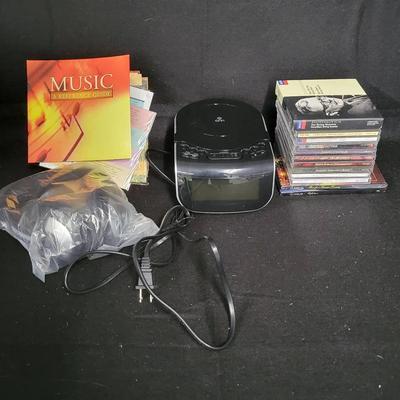 CD Clock Radio & Asst CD's