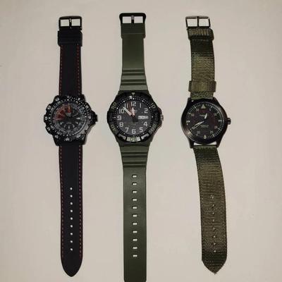 (3) Men's Watches: Addies MY-049, Casio MRW-240M, American Aviator 3 ATM