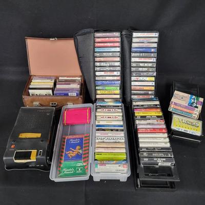 Vintage Motorola Cassette Player & Asst Cassettes (Most still New in Plastic)
