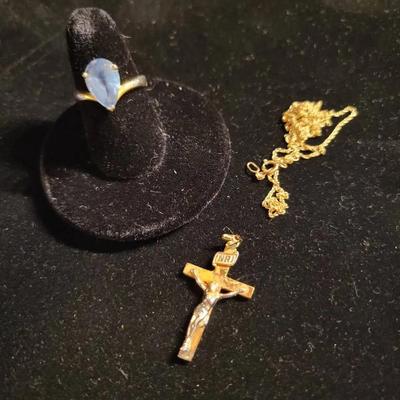 Scrap 14kt Gold Chain (1.5g) & (2) 14Kt Gold Filled Items