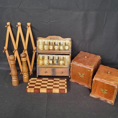 Vintage Wooden Kitchen Accessories