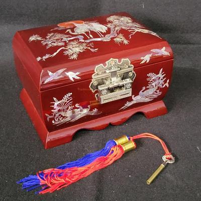 Lacquer Jewelry Box with Lock
