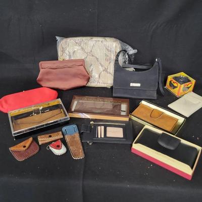 Vintage Leather Wallets, Small Purses, Bible Cover, Etc