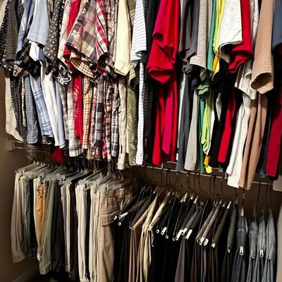 Men’s Short Sleeve, Shorts, Pants 36 Waist 32 Inseam•Large 