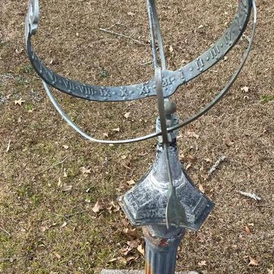 Armillary Sphere Garden Sculpture on Pedestal
