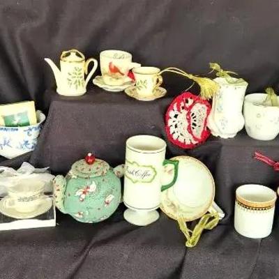 Tea Cup Holiday Ornamentsspoke? Lenox Spode Precious Moments