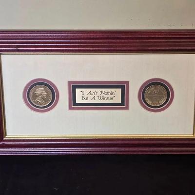 PAUL W. 'BEAR' BRYANT 1982 323 COMMEMORATIVE COINS Framed "I Ain't Nothin But A Winner"