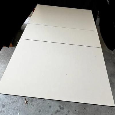 White Laminate Extendable Rolling Craft / Work Table