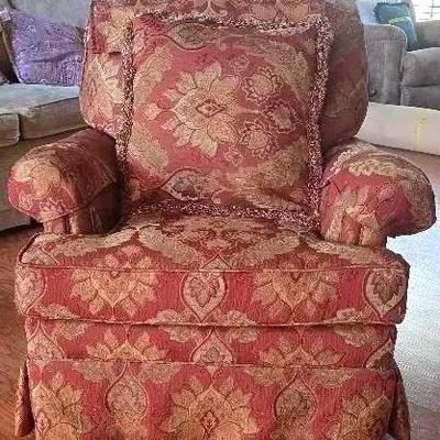 Fabric Upholstered Arm Accent Chair
