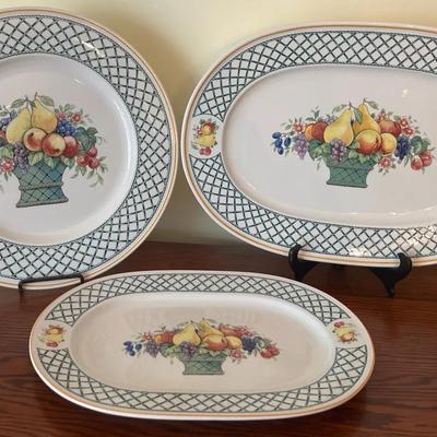 Villeroy & Boch Basket Set Of 3 Serving Plates 