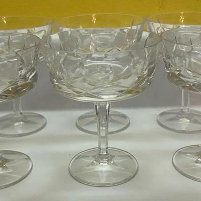 Set Of 6 Gorham Crystal Sherbet Cups