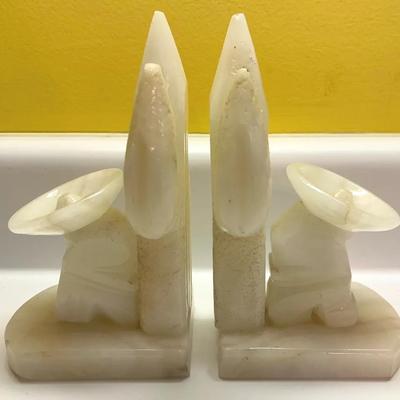 Marble Figural Bookends