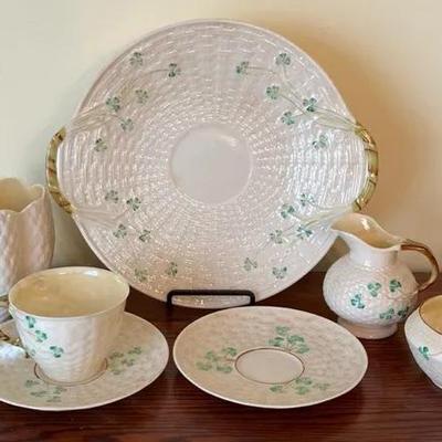 Belleek Classic Shamrock 7-Piece China Set (Ireland)
