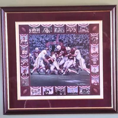 Daniel Moore Limited Edition Framed Print “Between the Lines” – Signed, Alabama Crimson Tide